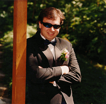 Groom with shades